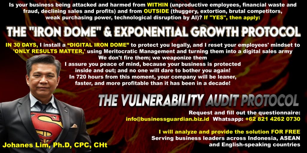 Dr Johanes Lim Business Guardian, Business Coaching Indonesia